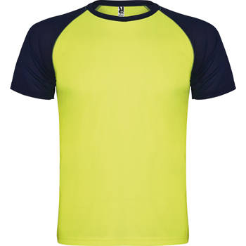 camiseta tecnica roly indianapolis amarillo-marino