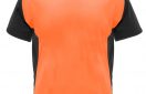 camiseta tecnica roly bugati naranjafluor y negro