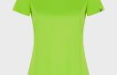 camiseta tecnica roly imola mujer roseton verdefluor